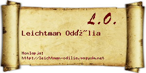 Leichtman Odília névjegykártya